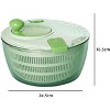 Multifunctional Kitchen Vegetable Salad Spinner, Versatile Lettuce Dryer Gadget, Rotary Veggie Washer Tool For Fruit Washing, Hand Dehydrator, Green - 2 of 4