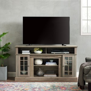 VYNXARIA Classic Gray Wash TV Media Stand with Open and Closed Storage for TVs up to 65inch - 1 of 4