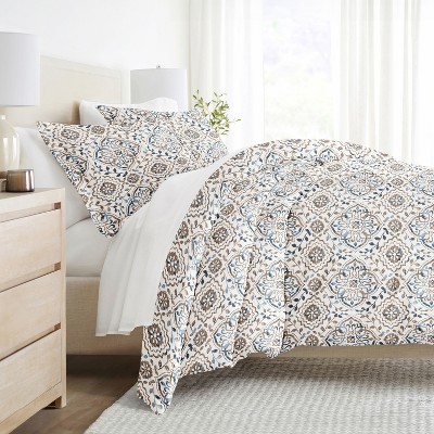Oasis Taupe 3PC Duvet Cover Set - Trendy Pattern, Durable Weave, Breathable - Becky Cameron