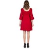 Womens Criss Cross Neck Cold Shoulder Bell Sleeve A-Line Dress - 24seven Comfort Apparel™ - 3 of 4