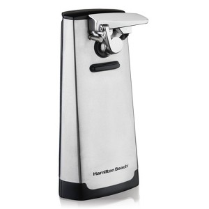 Hamilton Beach Can Opener: Electric, Freestanding, Silver, Metal, 1 Year Warranty, 9" Height, 4.6" Width, 1.79 lbs - 1 of 3