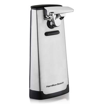 Hamilton Beach 76606Z Can Opener w/ Easy-Touch Opening Lever -  Black/Chrome, 120v
