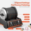 VEVOR Rock Tumbler Kit, 2.5 lbs Rock Polishing Kit, 9 Speed Settings 9-Day Polishing Timer Stone Polishing Kit, Rock Polisher, Black & Orange - 4 of 4