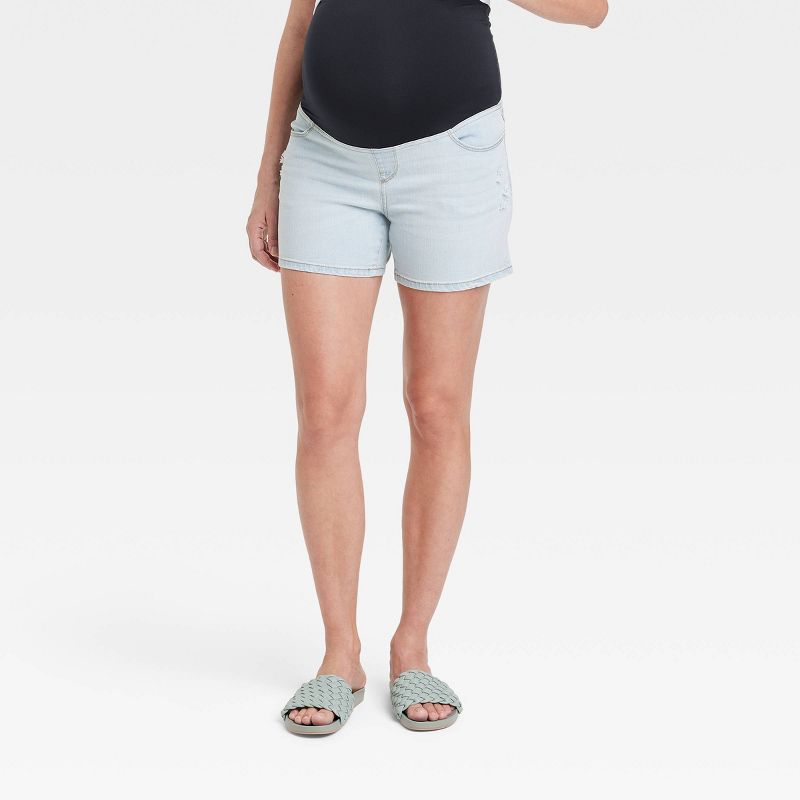 Over Belly Maternity Jean Shorts - Isabel Maternity by Ingrid & Isabel™, 3 of 6