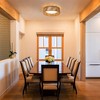 C Cattleya 14.25in. LED Rattan Flush mount with Color Changing 3000K/4000K/5000K - 2 of 4