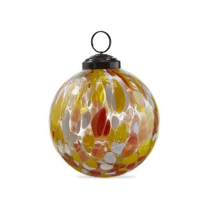 tag Yellow Multi Confetti Glass Ornament 3 Inch for Tree Decor Everyday Use Dust Clean - 1 of 1