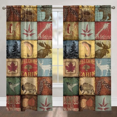 Laural Home Lodge Patch 84" Room Darkening Window Panel