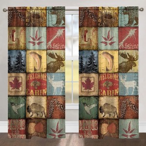 Laural Home Lodge Patch 84" Room Darkening Window Panel - 1 of 1