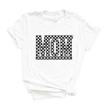 Simply Sage Market Women's Mom Checkered Box Short Sleeve Graphic Tee