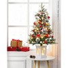 WhizMax 3FT Prelit Mini Snowman Artificial Snow Flocked Christmas Tree with Warm White LED for Outdoor and Indoor, 8 Mode Snowman White Base- 2PCS - 4 of 4