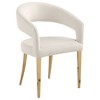 Coaster,Galiano Velvet Upholstered Dining Arm Cream Beige (Set of 2) - 2 of 4