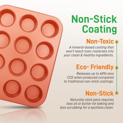 NutriChef 10-Piece Nonstick Copper Carbon Steel Bakeware Set