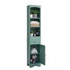 Tall Freestanding Bathroom Storage Cabinet With Drawers And Adjustable  Dividers, Green - Modernluxe : Target