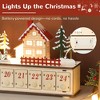 NAYSAYE Christmas Advent Calendar, Wooden 24 Drawers Lighted Village Scene for Table Mantel Reusable Countdown Holiday Gift, Beige, 32.7"*3.5"*6.7" - 4 of 4