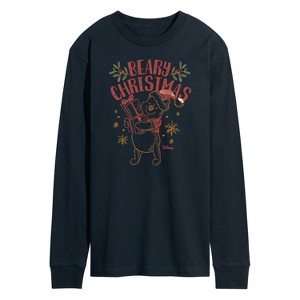 Men's - Winnie the Pooh - Pooh Wishes A Beary Christmas Long Sleeve Graphic T-Shirt - 1 of 4