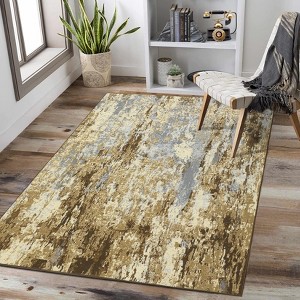 Abstract Area Rug for Bed Room, Washable Soft Non Slip, Extra Large Low Pile Stain Resistant Throw Carpet for Dining Room Table Office - 1 of 4