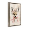 Stupell Industries Sweet Baby Fox with Bow Floating Frame Canvas Art - 2 of 4