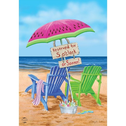 Bandiera Da Giardino Beachy Vibes Briarwood Lane - Lanterna Rustica 12.5x18 Pollici