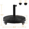 Yaheetech Wheeled Patio Umbrella Base for Outdoor Market Umbrella, Black - 3 of 4