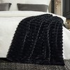 Cozy Bliss Faux Fur Plush Decorative Blanket, Cozy Warm Striped Throw - 3 of 4