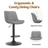 NicBex Adjustable Height PU Leather Bar Stools Set of 2,Swivel Counter Height Bar Stools with Backrest,Bar Chairs for Kitchen Island,Home Bar - 4 of 4