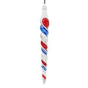 Sbk Gifts Holiday 8.0 Inch Red White Blue Twist Ornament4th July Patriotic Tree Ornaments - 1 of 3