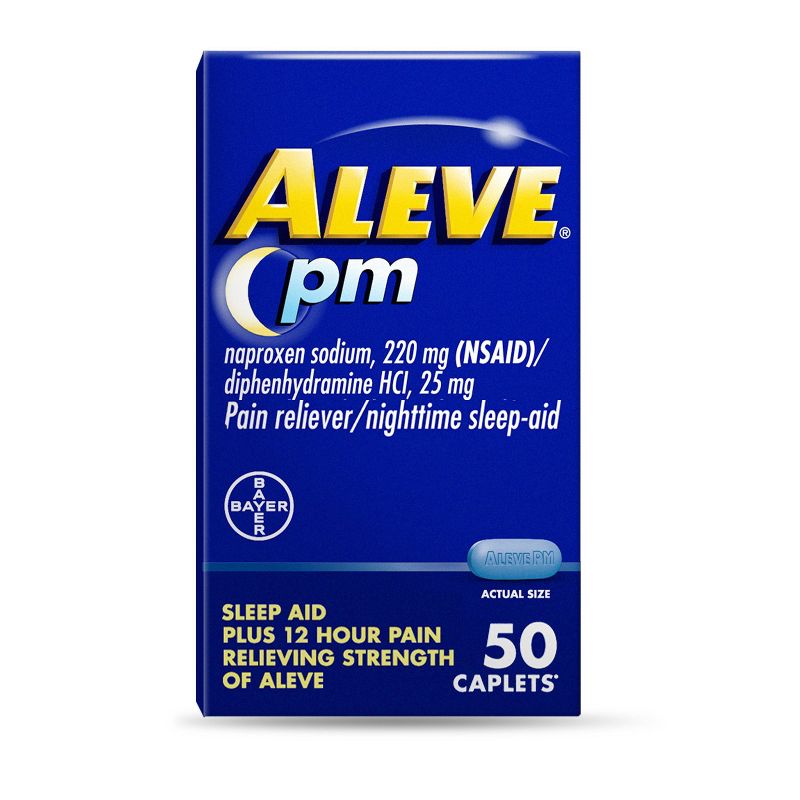 Aleve Naproxen Sodium Pain Reliever Sleep Aid (NSAID) - 50ct, 1 of 8