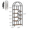 Coolmee 6-Tier Open Arched Bookshelf, 81.7" Tall Geometric Metal Frame Bookcase, Large Storage Display Shelf for Bedroom, Living Room, Office - 2 of 4