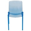 LeisureMod Murray Waterfall Edge Design Plastic Dining Chair, Set of 4 - 3 of 4