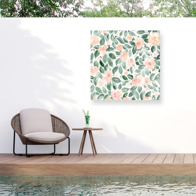 Trademark Fine Art - Rosana Laiz Blursbyai Miriam flowers in coral Matted Framed Art
