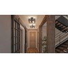 Urban Ambiance Luxury Modern Farmhouse Ceiling Light,  10.125"H x 13.5"W,  Midnight Black Finish, UHP3351 - 2 of 4