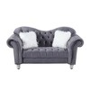 Velvet Loveseat Classic America Chesterfield Tufted Camel Back Couch - Morden Fort - 2 of 4