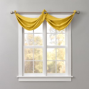 BrylaneHome BH Studio Room-Darkening Waterfall Grommet Valance - 1 of 3