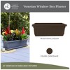 The HC Companies 18-Inch Venetian Window Planter Box with Drain Plug, Chocolate - 4 of 4