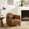 Art Leon Leather Accent Chair with Quilted Design for Timeless Comfort - 2 of 4