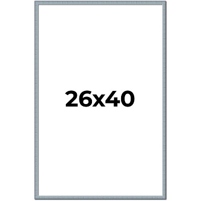 PosterPalooza | Textured Blue Picture Frame - UV Acrylic, Foam Board Backing, Hanging Hardware