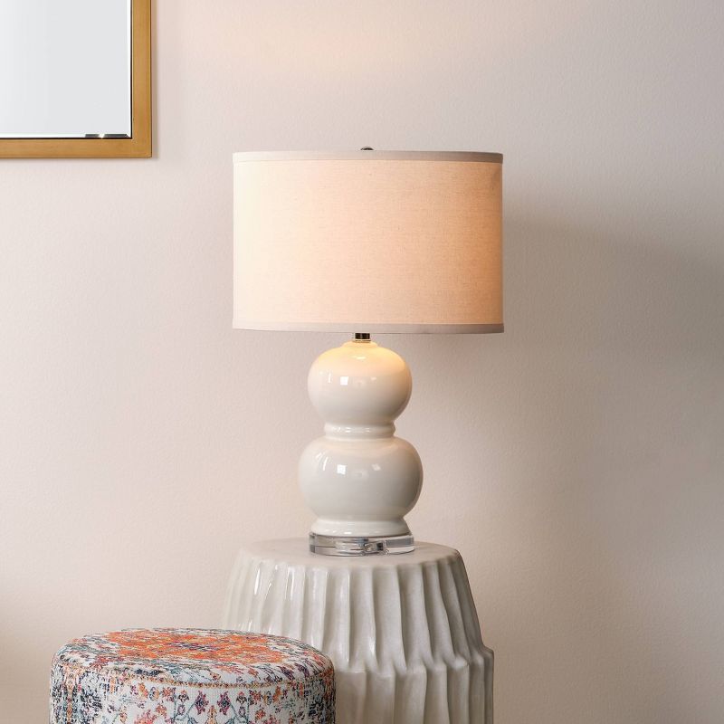 Bubble Ceramic Table Lamp with Drum Shade - Splendor Home, 5 of 8