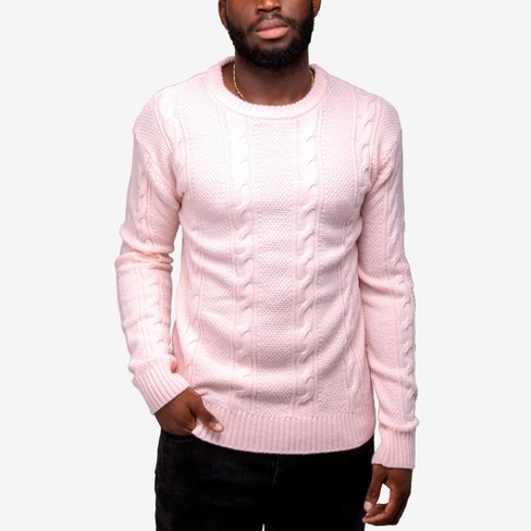  Men's Long Sleeve Cable Knit Pullover Sweater