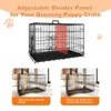 Aukfa Medium Dog Crate with Divider, Leak-Proof Tray & Dual Doors – Foldable Metal Wire Cage for Indoor, Outdoor, Travel - 2 of 4
