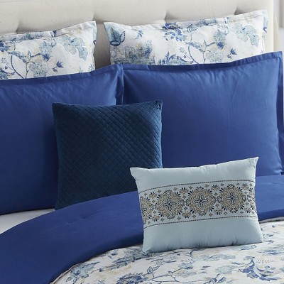 King Blue Microfiber Reversible Bed in a Bag Set