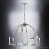 Urban Ambiance Luxury Colonial Chandelier,  20.875"H x 30"W,  Polished Nickel Finish, UHP3054 - 3 of 4
