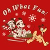 Juniors Womens Mickey & Friends Oh What Fun Sled T-Shirt - image 2 of 4