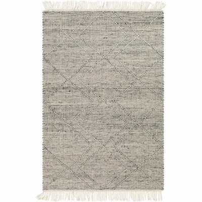 Hauteloom Gray Malilipot Wool Blend Braided Tassel Area Rug