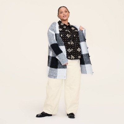 Women's Bandana Print Button-Down Long Sleeve Collared Utility Shirt - Woolrich x Target Black