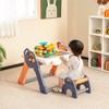 Costway 6-in-1 Multi-activity Kids Play Table & Chair Set with 102 PCS Compatible Bricks - image 3 of 4