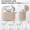 BONGEEK Silicone Apple Airpods 4th Generation - VOTILE 2031 Bling Cover with Keychain, Earbuds Charging Accessory for Women Girls -Milk Tea - 2 of 4