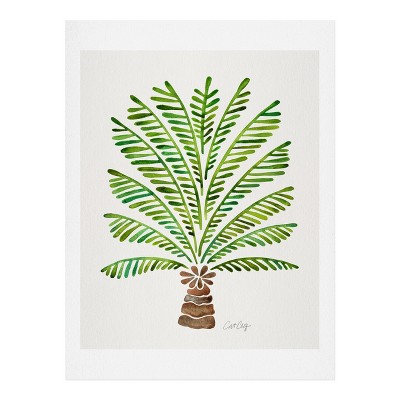 16" x 20" Cat Coquillette Bali Palm Tree Wall Art Print Green - society6