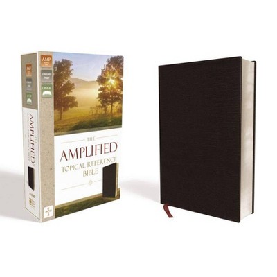 Amplified Topical Reference Bible, Bonded Leather, Black - by  Zondervan (Leather Bound)