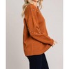 Women's Pearl V-Neck Sweater - Cotton Bleu - 3 of 4