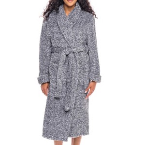 ADR Women's Plush Robe, Women's Plush Bathrobe, Fuzzy Pink Purple Comfy Robe Woman - 1 of 4